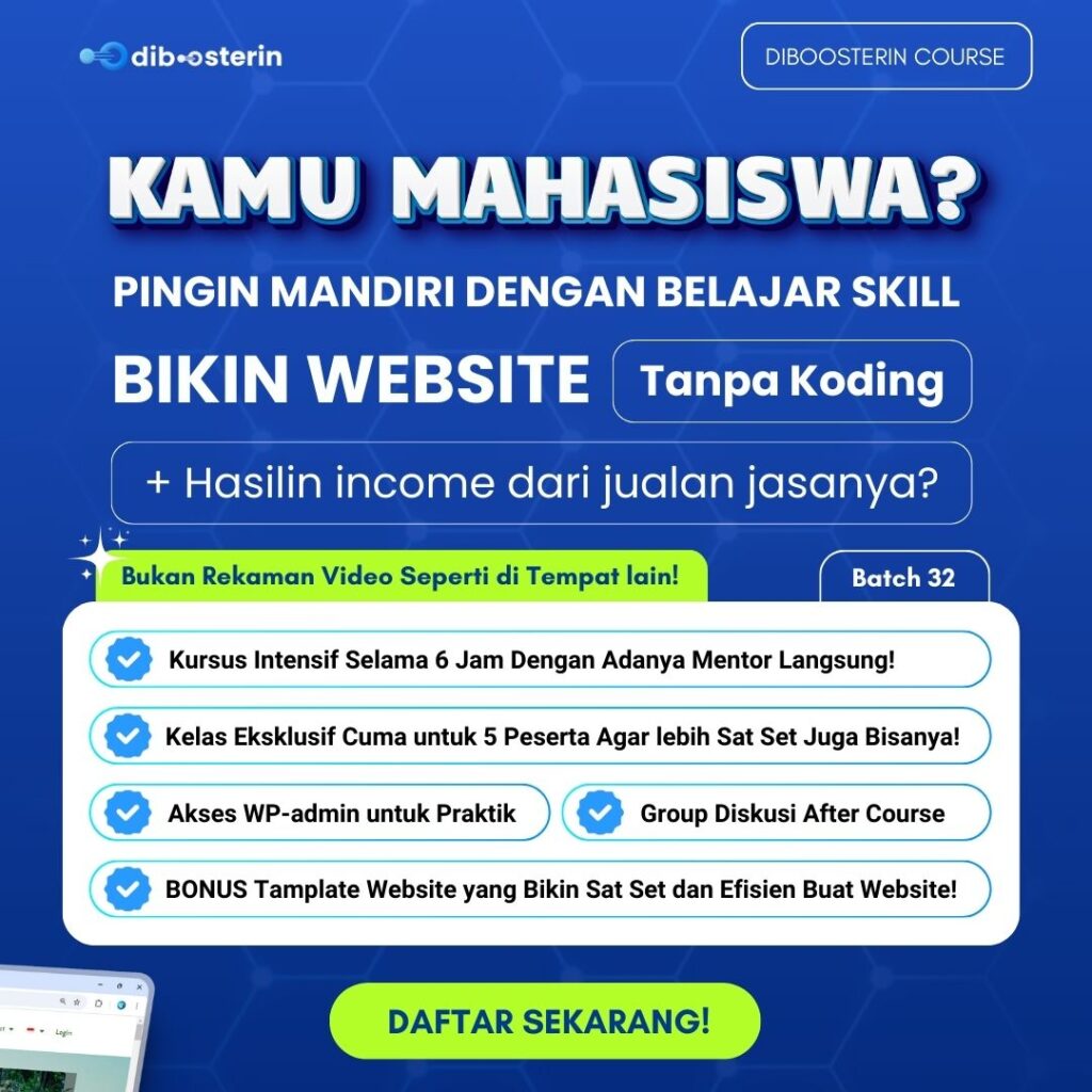 Kelas Membuat Website Untuk Mahasiswa